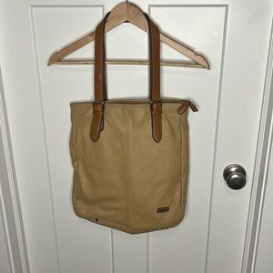 Roots leather laptop bag